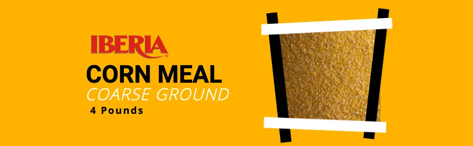 Iberia Yellow Corn Meal 4 Pounds, Freshly Milled Bulk Coarse Cornmeal 4 Pound (Pack of 1) - corn meal