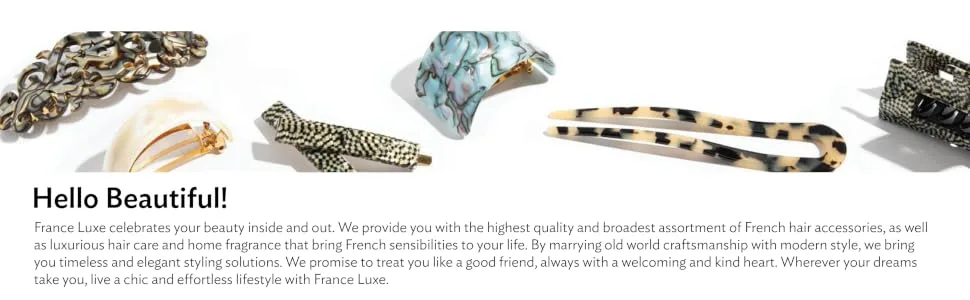 France Luxe Rectangle Volume Barrette - South Sea - france luxe