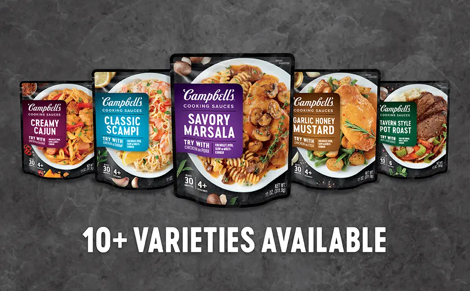 Campbell's Cooking Sauces, Hearty Beef Stew, 12 Oz Pouch (Case of 6) - varieties available