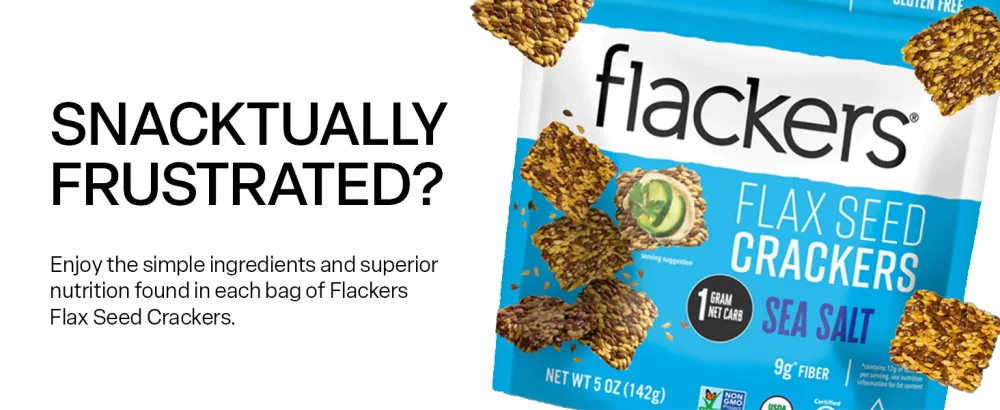 Doctor In The Kitchen Cracker Sea Salt Flacker 5oz (Pack of 12) - flackers, flax seed crackers