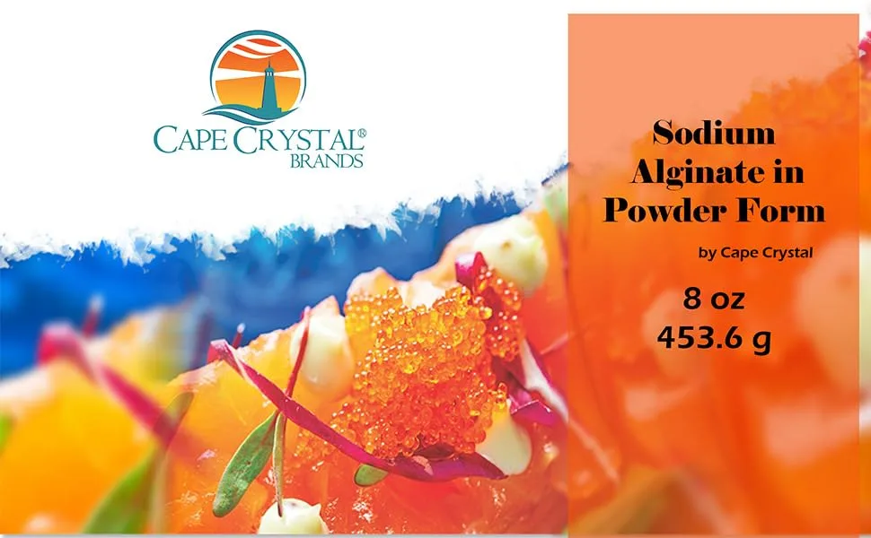 Sodium Alginate 100% Food Grade | Natural Thickening Powder & Gelling Agent for Cooking (8 Oz) - product information 1