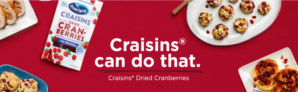 Ocean Spray Craisins, Sweetened Dried Cranberries, Cherry Flavored, 6 Ounce (Packaging May Vary) - unspecified
