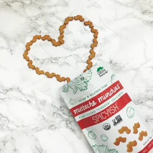 Mustache Munchies Organic Baked CHEDDARISH Crackers | Vegan, Gluten Free, Plant-Based Cheese Snack | 4 ounce, 3 count - chickpeas cheddar mustache munchies plant-based organic snack cracker gluten-free dairy-free vegan
