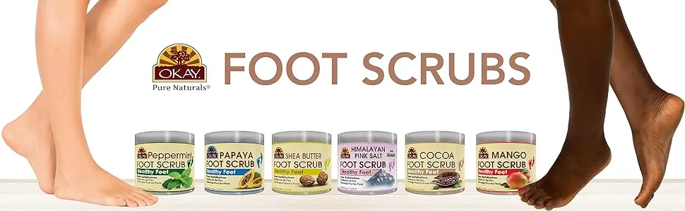 OKAY Papaya Foot Scrub, 6 Ounce - foot scrub