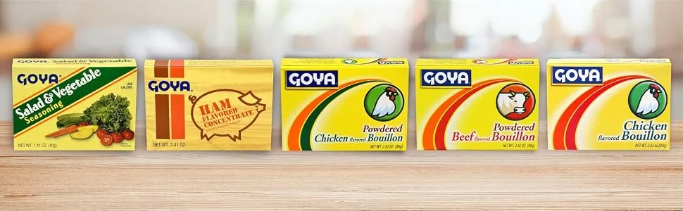 Goya Foods Beef Bouillon Reduced Sodium, 2.82 Ounce (Pack of 24) - Bouillon