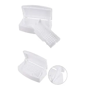 Pinkiou Nail Tool Clean Box Plastic Nail Tray for Alcohol Cleaning Container for Nipper Clipper Cutter Manicure Tools Nail Art Equipment for Salon SPA - product information 2