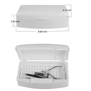 Pinkiou Nail Tool Clean Box Plastic Nail Tray for Alcohol Cleaning Container for Nipper Clipper Cutter Manicure Tools Nail Art Equipment for Salon SPA - product information 5