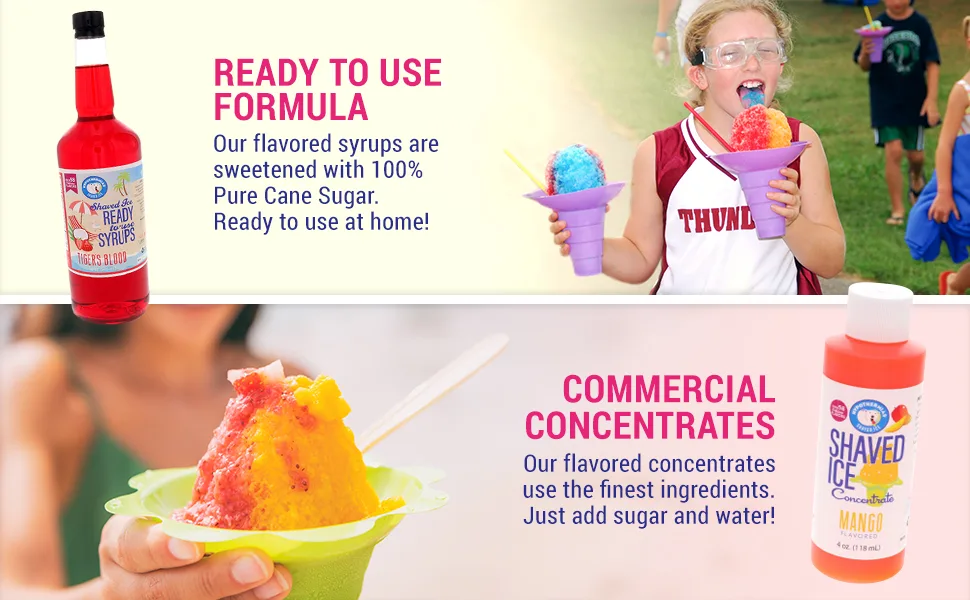 Mango Shaved Ice and Snow Cone Flavor Concentrate 4 Fl Ounce Size (makes 1 gallon of syrup with sugar and water added) - syrups and concentrates