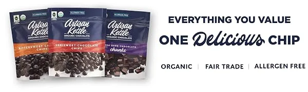 Artisan Kettle Organic Semisweet Chocolate Chips, 10 Oz - Artisan Kettle Organic Baking Chocolate Allergen Free Baking Chips