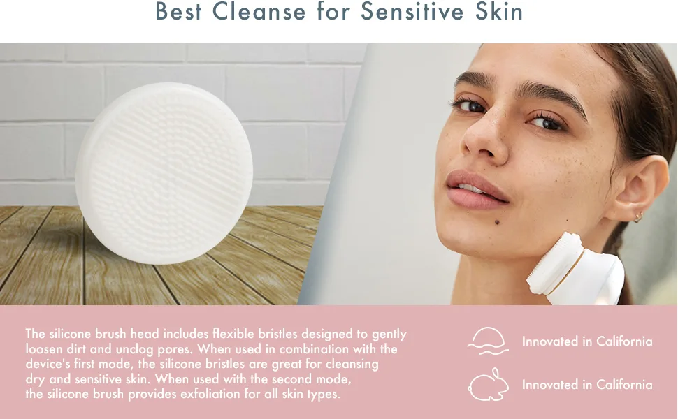 Vanity Planet Replacement Silicon Facial Brush Head compatible with Ultimate Skin Spa & GlowSpin, Water Resistant, Quick-Drying - Vanity planet
