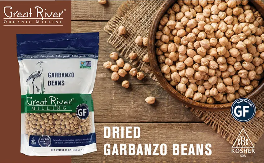 Great River Milling, Garbanzo Beans, Non-Organic, 25 Ounce (Pack of 4) - dried beans