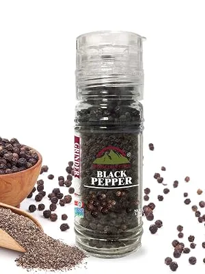 Himalayan Chef Black Pepper Grinder - 1.76 oz - black peppercorns, peppercorns whole, whole peppercorns pepper corns,