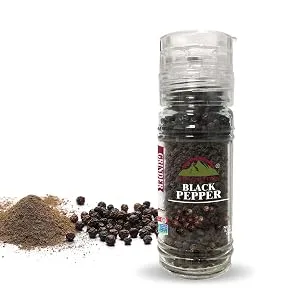 Himalayan Chef Black Pepper Grinder - 1.76 oz - grinder, pepper grinder, black peppercorns, whole pepper grinder
