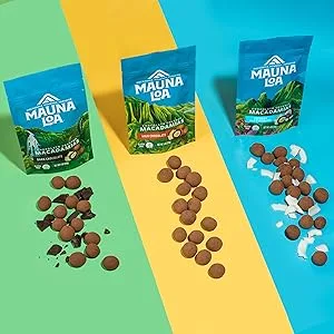 Mauna Loa Premium Hawaiian Roasted Macadamia Nuts, Milk Chocolate Flavor, 10 Oz Bag (Pack of 1) - Mauna Loa, Macadamia, chocolate, premium, nuts, hawaiian host, vegan, gluten free, non-gmo, honey