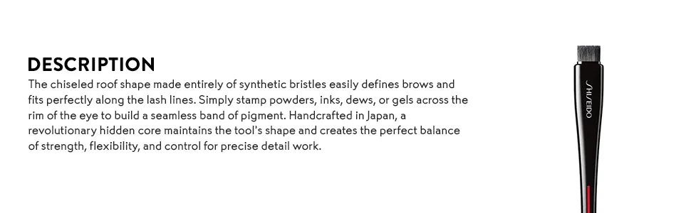 Shiseido YANE HAKE Precision Eye Brush - Ideal for Defining Eyes & Brows - High-Performance, Synthetic Bristles - Made in Japan - product information 2