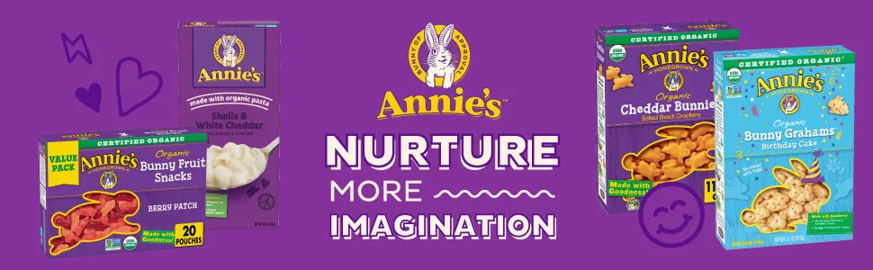 Annie's Organic Berry Patch Bunny Fruit Flavored Snacks, Gluten Free, 12 Pouches, 9.6 oz - Nurture more imagination