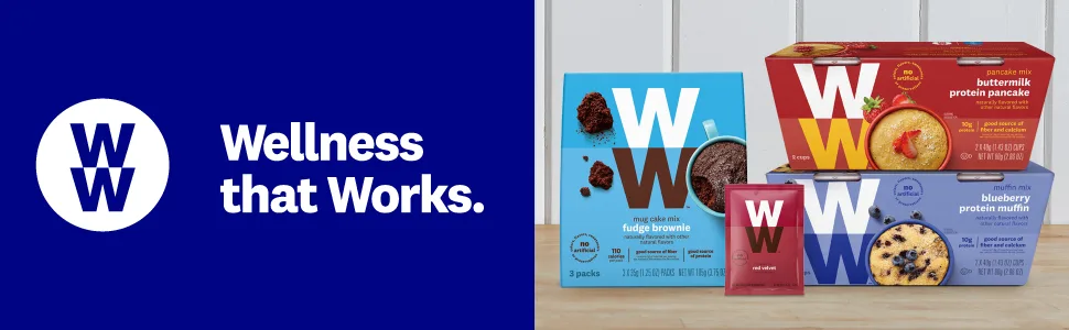 WW Fudge Brownie Mug Cake - High Protein, 3 SmartPoints - 1 Box (3 Count Total) - Weight Watchers Reimagined - mug cakes, breakfast microwave, protein pancake, muffin, to go, on the go, mix, oatmeal, easy