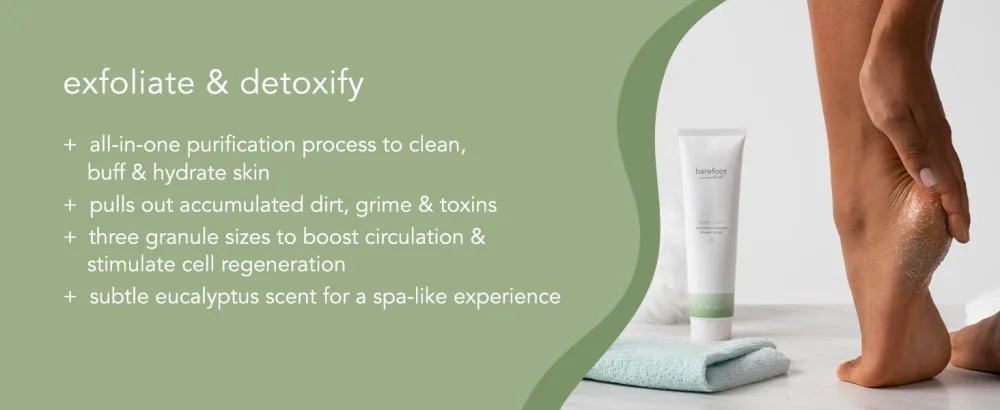 Barefoot Scientist Pure Grit Revitalizing Mineral Scrub, Foot and Body Scrub with Eucalyptus Scent No Color - Pure Grit