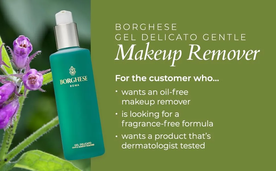 Borghese Delicato Oil Free Gel Makeup Remover, Ideal for All Skin Types, 8 Fl Oz - Makeup Remover