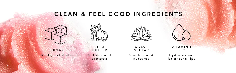 NCLA - Natural Sugar, Sugar Lip Scrub | Vegan, Cruelty-Free, Clean Skincare (Watermelon) - ncla