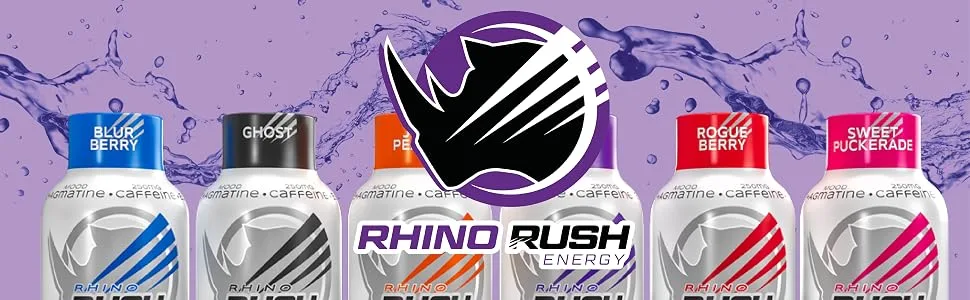 Rhino Rush- New Energy Shots 12 Pack, 2 oz Extra Strength Caffeine Energy Drink Shot, Lasts 4 to 6 Hour (Moon Drop) - product information 1