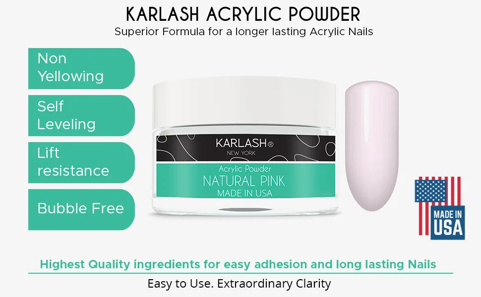Karlash Professional Acrylic Powder Natural Pink 2 oz 2 Ounce (Pack of 1) - product information 3