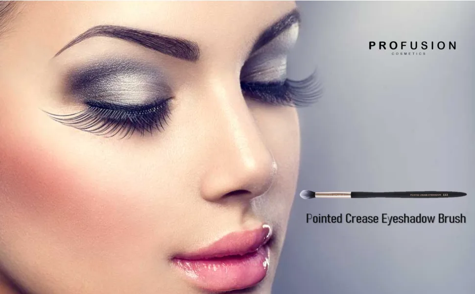 Profusion Cosmetics Pointed Crease Eyeshadow Brush Soft Synthetic Eyeshadow Blending For small Crease Eyebrow Long Lasting smudge Flawless Makeup Look - Eyeshadow Brush