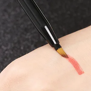 Falliny Retractable Lip Makeup Brushes, Double-Ended Lip Concealer Makeup Brushes Travel Lipstick Brush Dual End Eyeshadow Brushes with Cap (2 Pieces) Dual Lip Makeup Brushes - Retractable Lip Brush