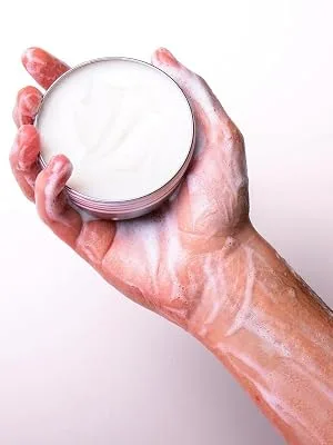 CINEMA SECRETS All Natural Vegan Brush & Blender Sponge Soap, coconut oil based, scrubber included. - soap texture