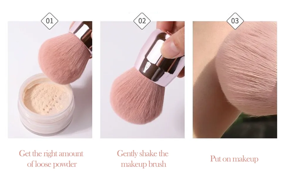 Tenmon Foundation Brush Kabuki Brush Blush Brushes New Concealer Brushes Cosmetic Tool for Valentines Day Gifts (Pink) - Foundation Brush