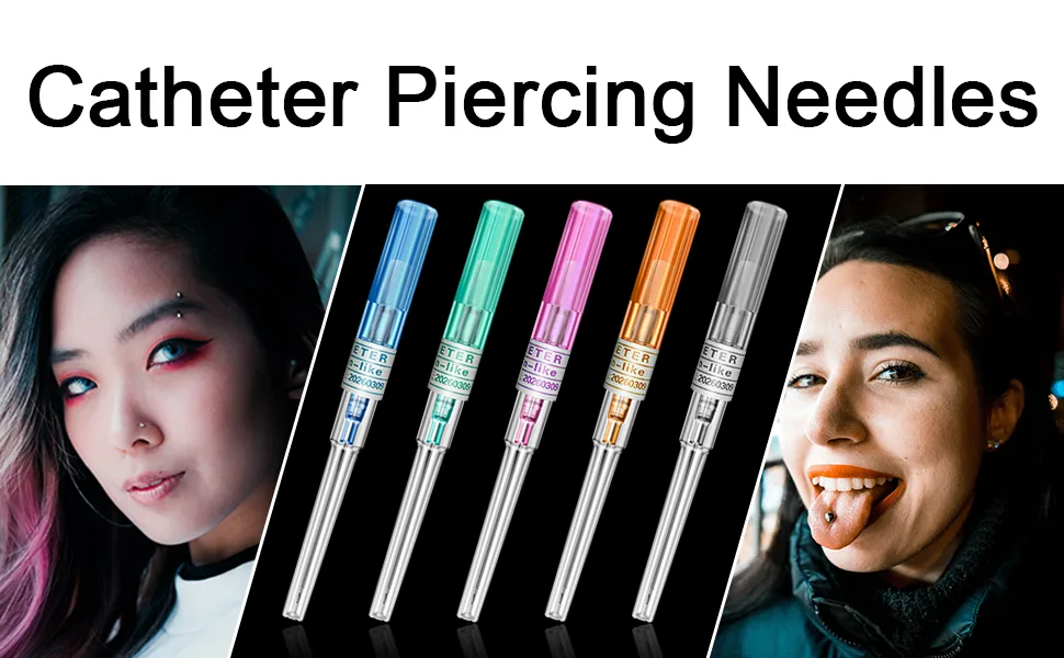 Piercing Needles - Combofix 6pcs 20G Gauge Catheter Piercing Needles IV Catheter Needles for Ear Nose Belly Piercing Disposable Piercing Needles 20G-6Pcs - piercing needles IV catheter needles ear nose belly piercing