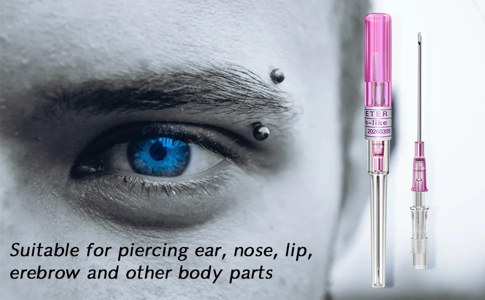 Piercing Needles - Combofix 6pcs 20G Gauge Catheter Piercing Needles IV Catheter Needles for Ear Nose Belly Piercing Disposable Piercing Needles 20G-6Pcs - piercing needles iv catheter needles ear nose belly piercing