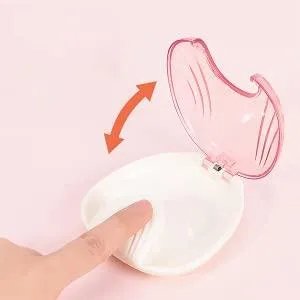 Y-Kelin Press-to-Open Retainer Case Retainer Container Partial Denture Box (Pink) - retainer case