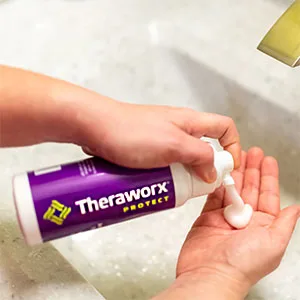 THERAWORX PROTECT Advanced Hygiene and Barrier System Towels (8 Count (Pack of 3)) - Theraworx Protect, Foam, Sanitizer