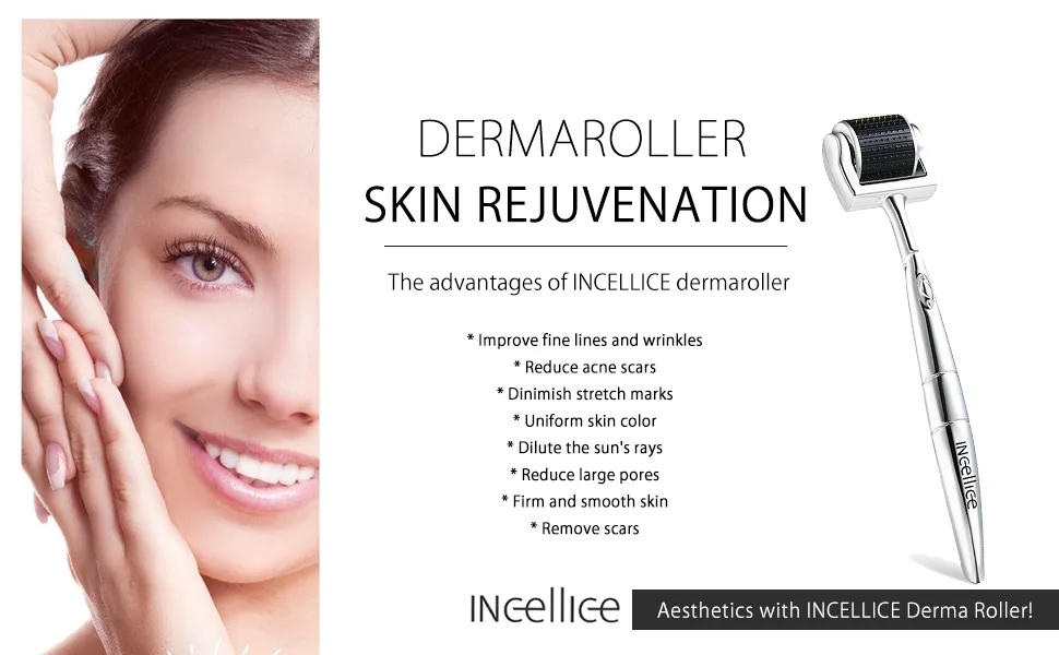 INCELLICE Derma Roller with 192 Real Titanium Needles, Microneedling Roller for Hair Growth Body Women and Men 1.0 - product information 2