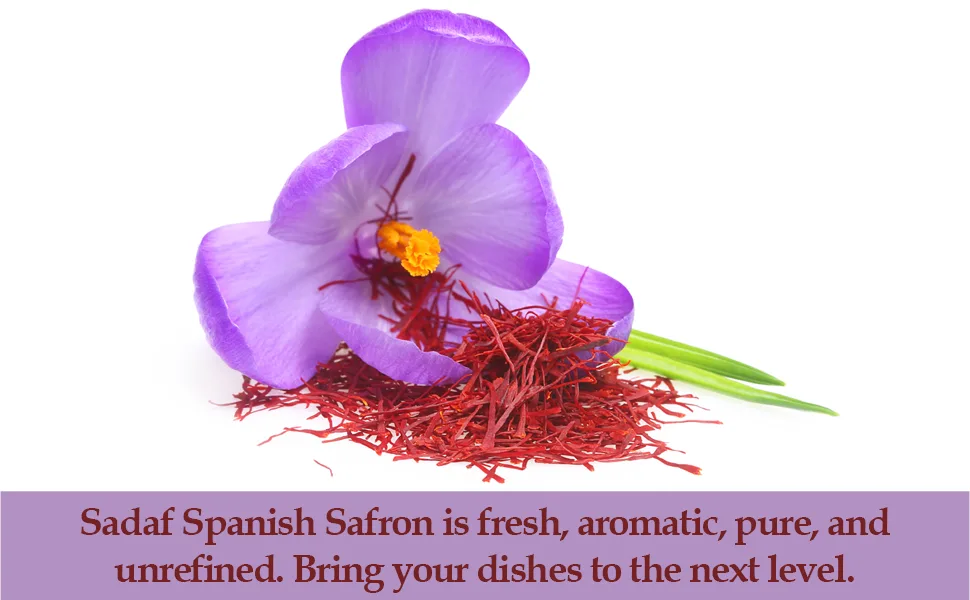 Sadaf Saffron Powder Pure for cooking | Persian saffron extract powder | Ground saffron spice | Kosher | Premium Grade A 4 g - Sadaf Spanish Safron