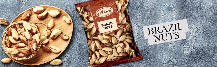 Aiva Raw Brazil Nuts | Unsalted | Natural | FRESH (2 LBS) - Brazil Nuts Banner