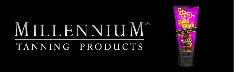Millennium Tanning Solid Black Leg Bronzer - Tanning Lotion w/ Cellulite Fighters, 6.78 Ounces - Millennium Tanning Products