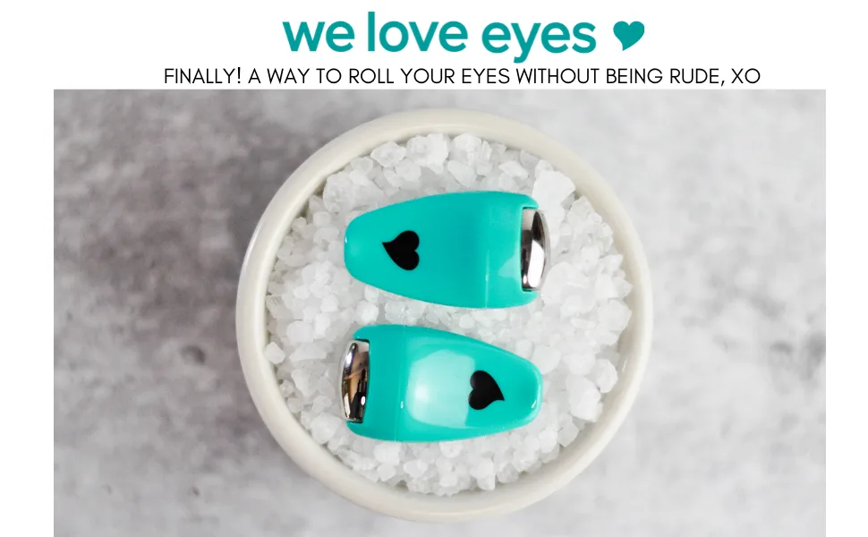 We Love Eyes - Focused Eye Roll - Tone, de-puff, & relax tired eyes. Hot compress for massaging meibomian glands. Fingertip precision. - focused eye roll we love eyes