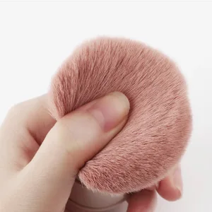 Retractable Kabuki Foundation Brush Travel Face Blush Brush for Mineral Powder, Contouring, Cream (Black + Pink 2Pcs) - product information 3