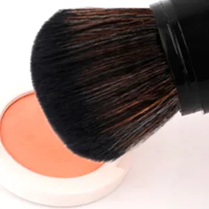 Retractable Kabuki Foundation Brush Travel Face Blush Brush for Mineral Powder, Contouring, Cream (Black + Pink 2Pcs) - product information 4