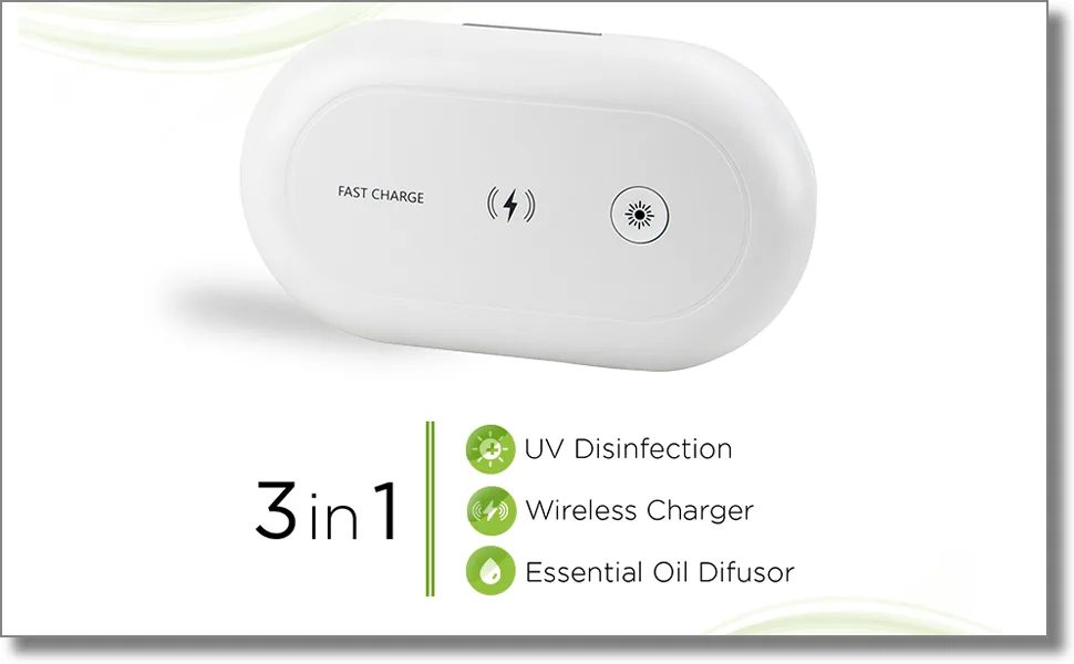 Uv Light Sanitizer Box, Portable Uv Sterilizer For Smartphone, Keys, Cards, Toothbrush, Makeup, Jewelry - Cell Phone Cleaner with Fast Charge & Aromatherapy - smart watch iphone charger wireless charger cell phone phone charger phone charm android phone