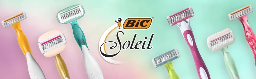 BIC Soleil Simply Smooth Women's Disposable Razors, 3 Blades With Moisture Strip For a Silky Smooth Shave, 10-Count - Soleil