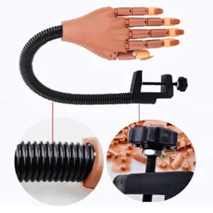 Practice Hand for Acrylic Nails, Professional Nail Practice Hand for Training, Adjustable False Fake Mannequin Hand with 100Pcs Nail Tips, Upgrade DIY Nails Display Manicure Supply - Bentable and adjustable hand holder
