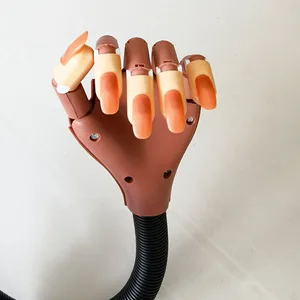 Practice Hand for Acrylic Nails, Professional Nail Practice Hand for Training, Adjustable False Fake Mannequin Hand with 100Pcs Nail Tips, Upgrade DIY Nails Display Manicure Supply - Flexible and adjustable practice hand