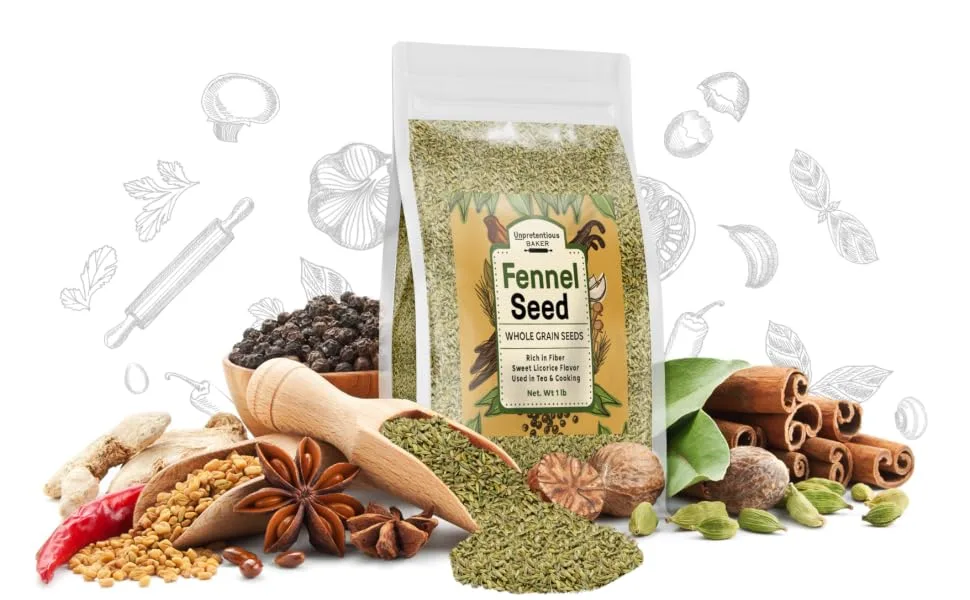 Fennel Seeds (1 Pound) Whole Seeds, Use in Teas & Cooking, Fiber Rich, Sweet Licorice Flavor 1 lb - product information 2