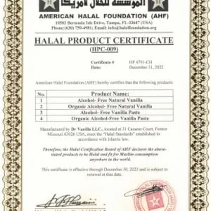 Dr Vanilla Alcohol Free Natural Vanilla (16oz) 16 Ounce - Halal certified