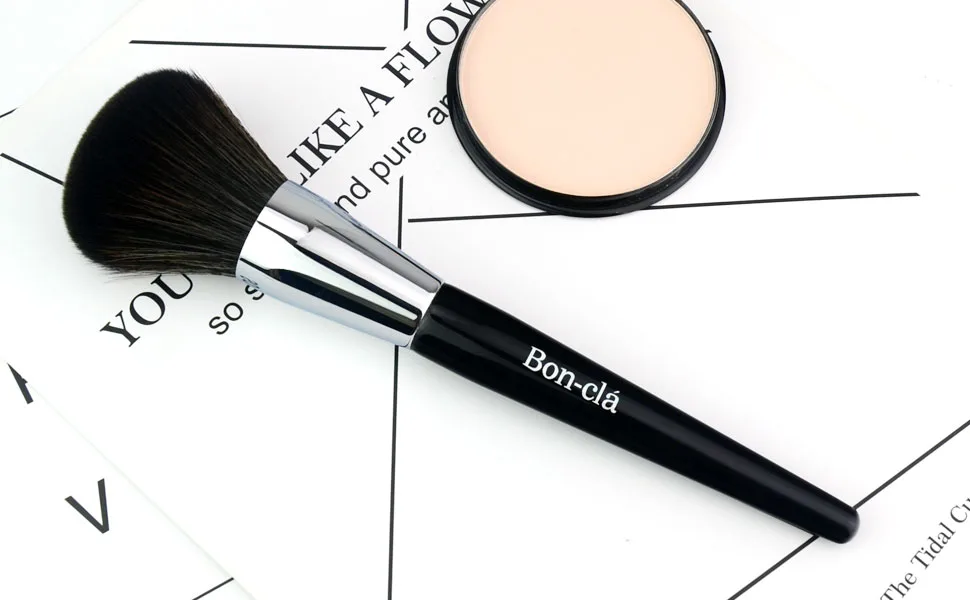 Bon-cl Large Powder Brush, Fluffy & Soft, Grasp Powder Evenly, Premium Durable, Perfect for Powder Brush & Blush Brush Etc., Daily Makeup - large rounded powder