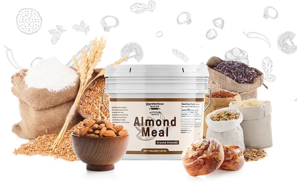 Almond Meal By Unpretentious Baker, 1 Gallon, Breading Replacement, Great for Rubs, Breads & Baked Goods 1 gallon bucket - product information 2