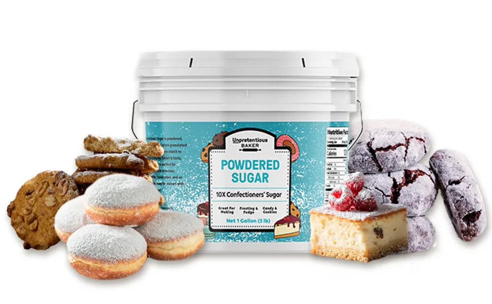 Powdered Sugar By Unpretentious Baker (1 Gallon) Confectioners Sugar, For Baking, Candy Making, Desserts 1 Count (Pack of 1) - product information 2